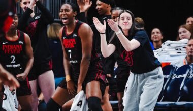 “Caitlin [Clark] Loving It”: Fans Go Wild As Indiana Star Hypes Up Aliyah Boston’s Post-Up Move on Angel Reese’s Teammate