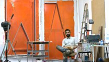 Ruben Guerrero in his studio Meadows Museum, SMU 2025