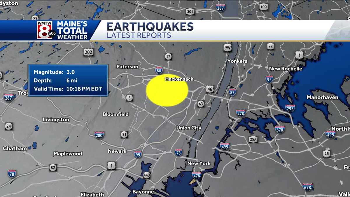 3.0 M earthquake rattles New Jersey, felt in New York City