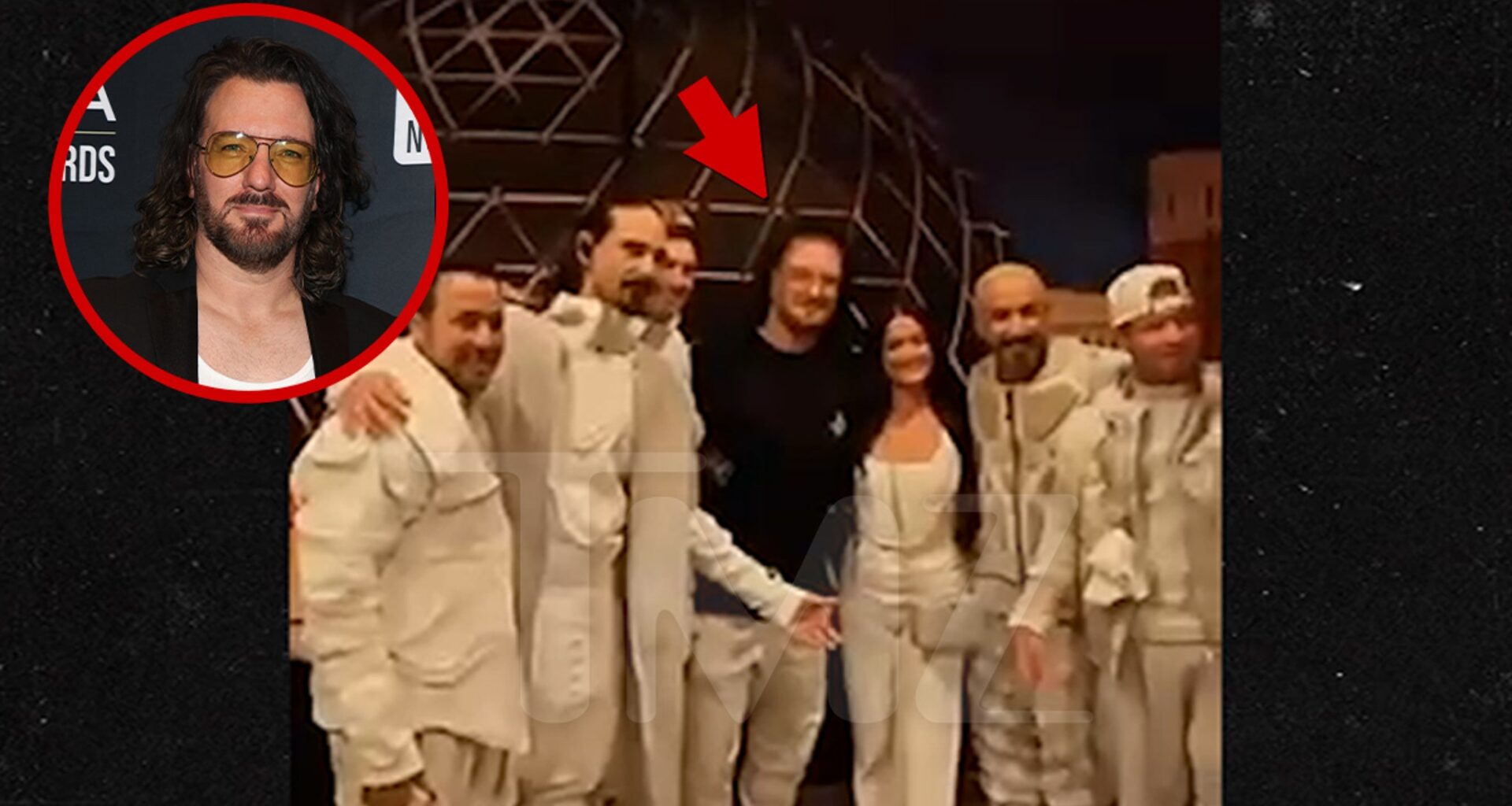 *NSYNC's JC Chasez Attends Backstreet Boys Show in Las Vegas