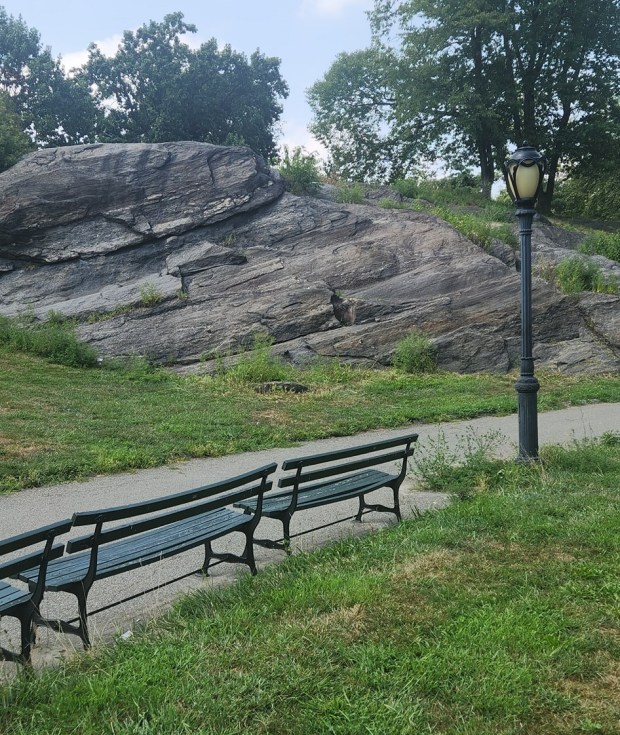 The perfect bench in Central Park. (BILL RETTEW/MEDIANEWS GROUP)