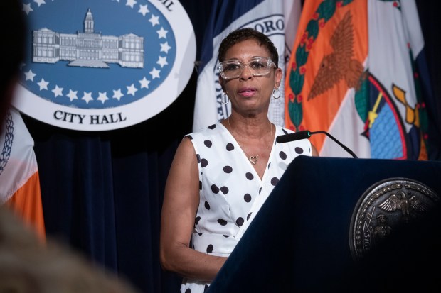 Speaker Adrienne Adams and the New York City Council Hold Prestated Press Conference. (John McCarten/NYC Council Media Unit)