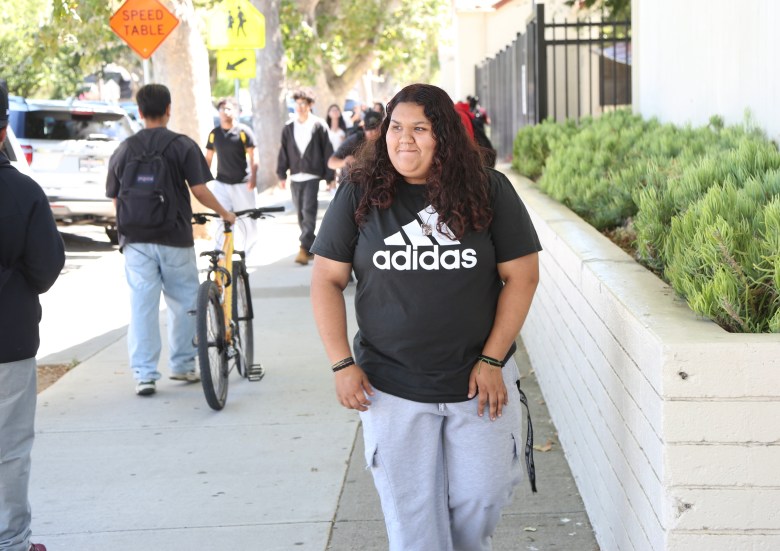 Junior Brisa Rodriguez said there were positive and negative aspects of the cellphone policy. Photo by Noe Magaña.
