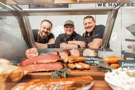 Evan's Meat Market had a smalltown feel to it. Named for owner Evan Meagher (center),...