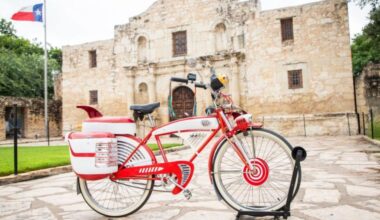 The bike from 'Pee-wee's Big Adventure' is on display at the Alamo.