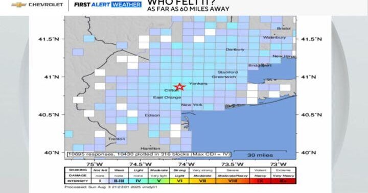 Earthquake that struck New Jersey on Saturday rattles nerves locally and many miles away