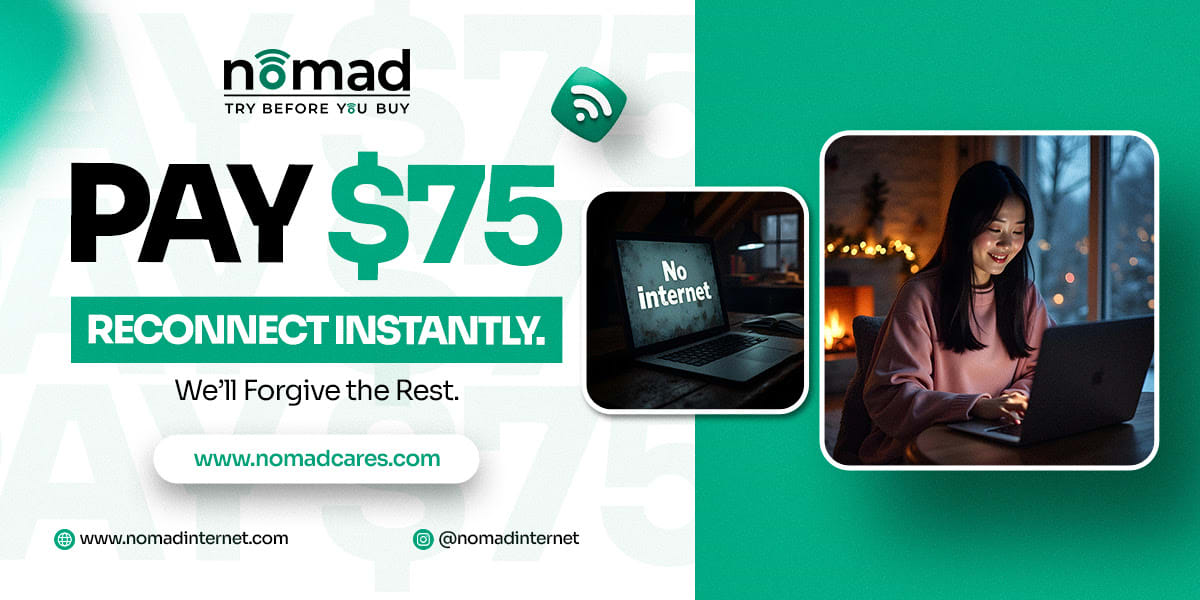 Nomad Internet Launches “NomadCares” $75 Redemption Program