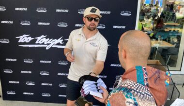 NASCAR driver Ricky Stenhouse makes a pit stop at Boeing SC
