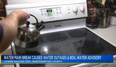 Lower Saucon Authority announces water outages due to water main break, Boil Water Advisory anticipated | Northampton County