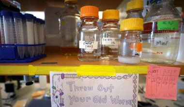 Laboratory where genetics research on worms is conducted using chemicals at UMass Memorial Medical Center in Worcester.