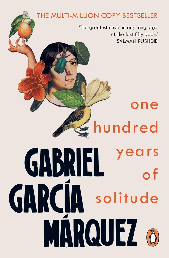 Cover for One Hundred Years of Solitude with a person on it