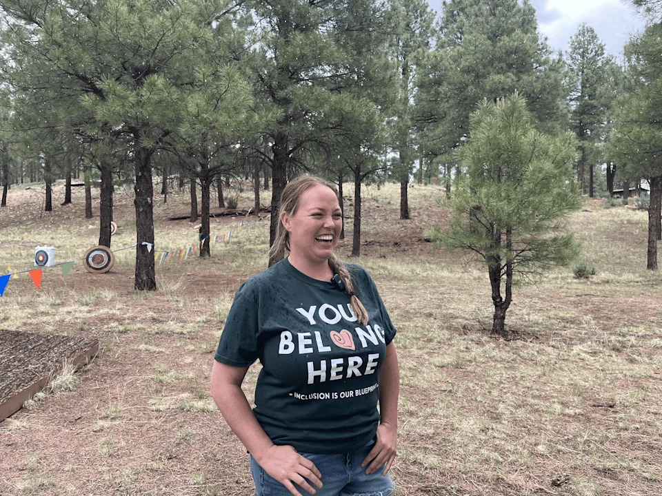 Chelsea Harden, founder and executive director of the Harden Education and Recreation Therapy Foundation, also known as the H.E.A.R.T. Center., helped bring back Camp Colley, Phoenix's summer camp program in the pines. Harden in Coconino County on July 8, 2025.