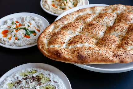 Pide, a form of flatbread served here at sister restaurant The Mayor's House in Oak Cliff,...