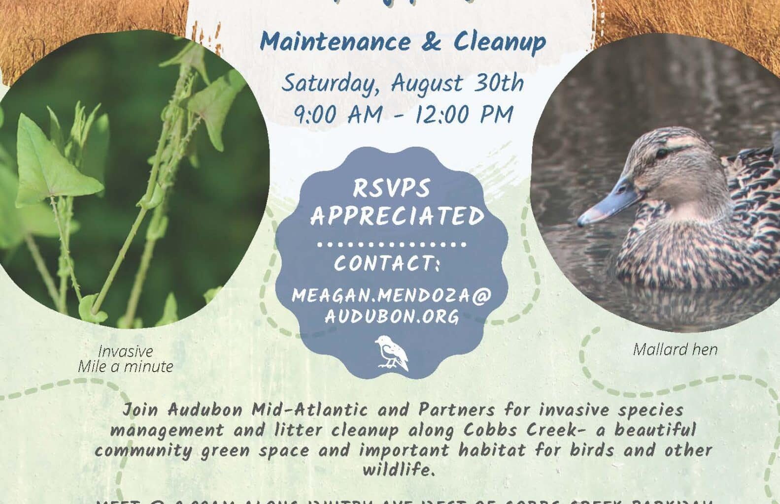 TOMORROW: SAT 8/30 WHITBY MEADOWS CLEANUP