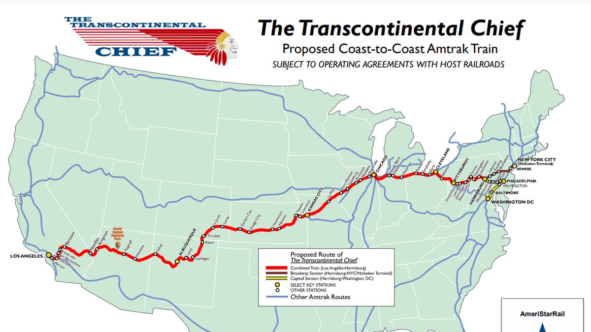 Proposed 72-hour train route between LA, NY eyes 2026 debut