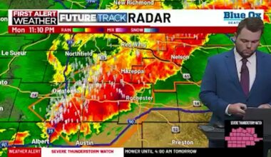 TV meteorologist texts family during severe weather forecast