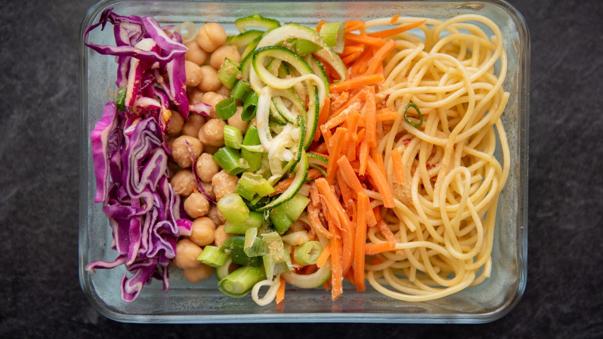Asian noodle bowl contains nearly half your recommended daily veggies
