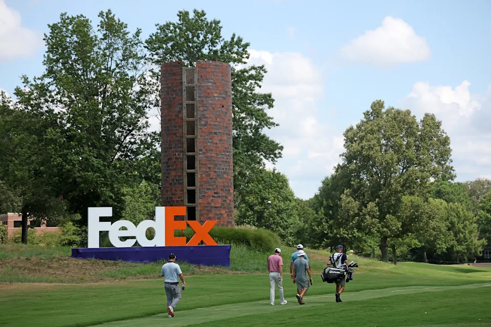 Scottie Scheffler at the 2025 FedEx St. Jude Championship at TPC Southwind.