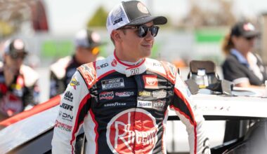 NASCAR Cup Series driver Kyle Busch (right) with Christopher Bell during the Folds of Honor QuikTrip 500 at Atlanta Motor Speedway.