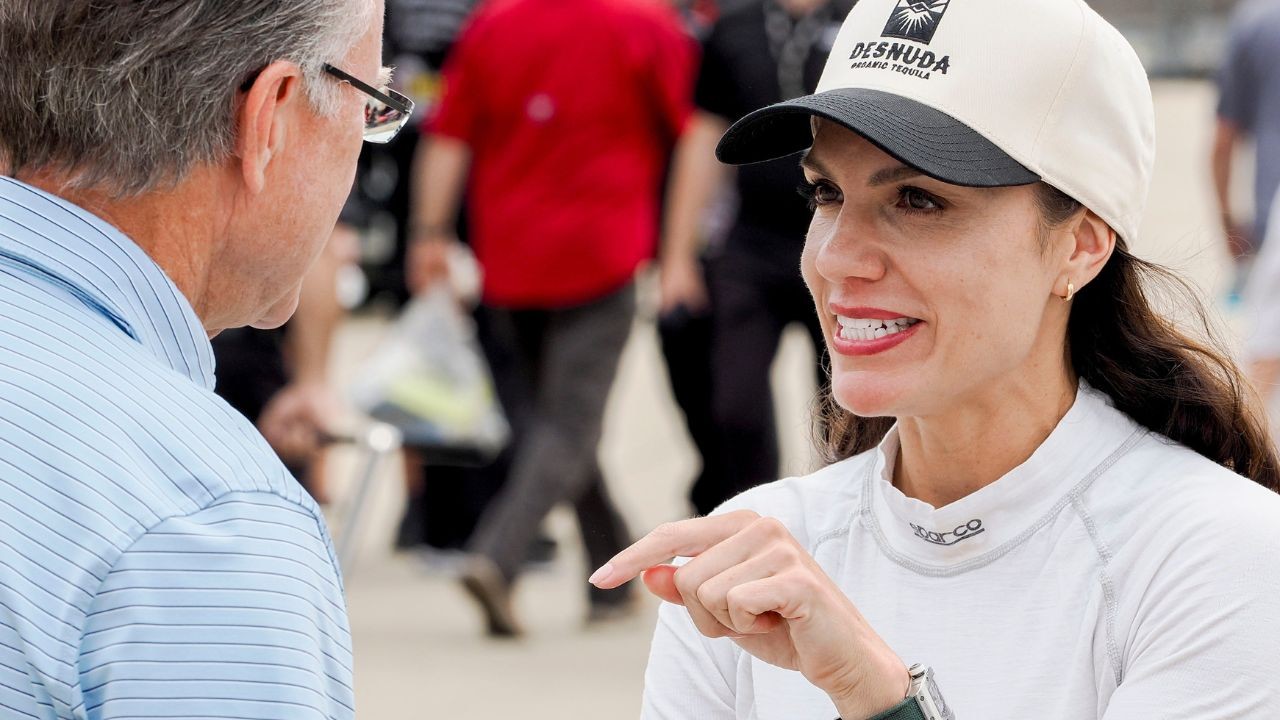 Katherine Legge and Mark Martin
