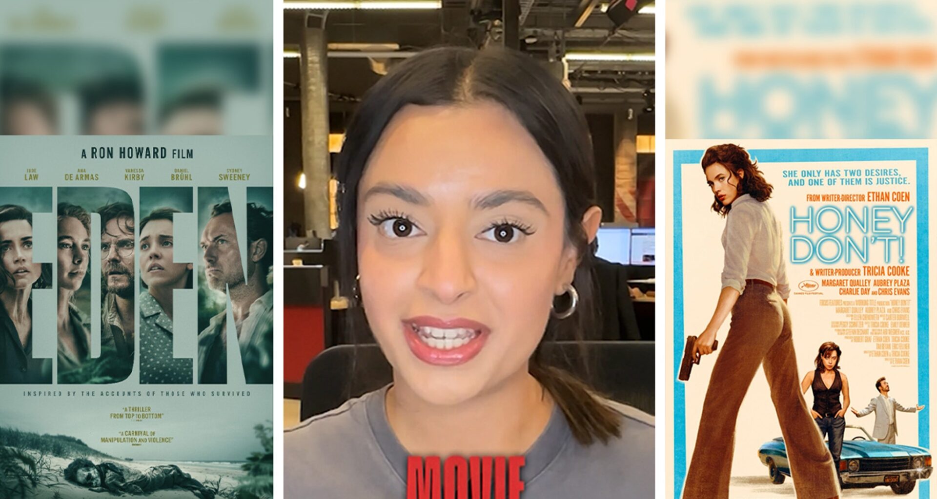 Sydney Sweeney's 'Eden,' Margaret Qualley's 'Honey Don't' On 'TMZ Movie Tea'