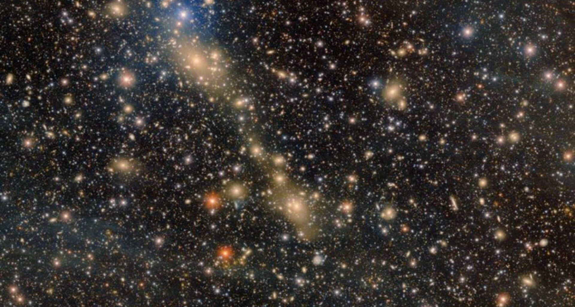 A Bridge Of Lost Stars Betrays Two Giant Galaxies In The Midst Of Destruction