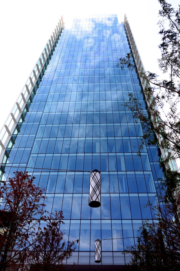 An exterior view of Granite Properties' new office tower in Uptown, located at 2323 Cedar...