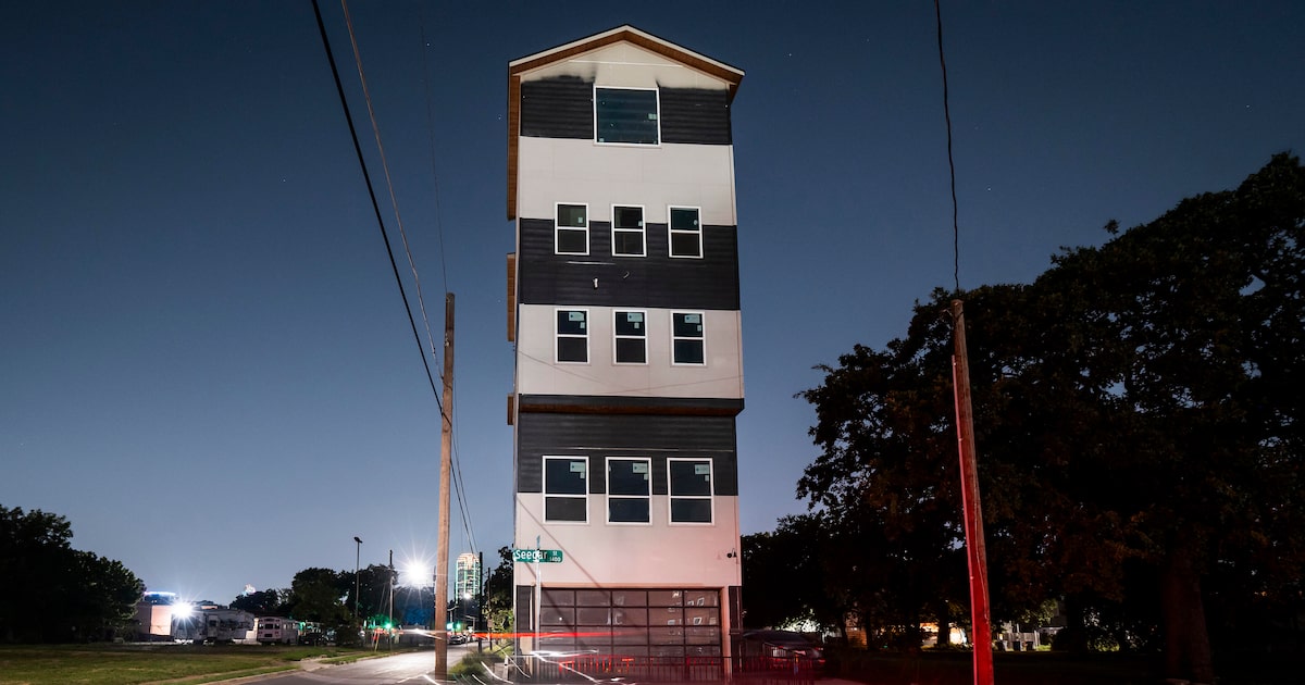 It towers over the Cedars unfinished. The hope and tragedy of Dallas’ ‘Beetlejuice’ House