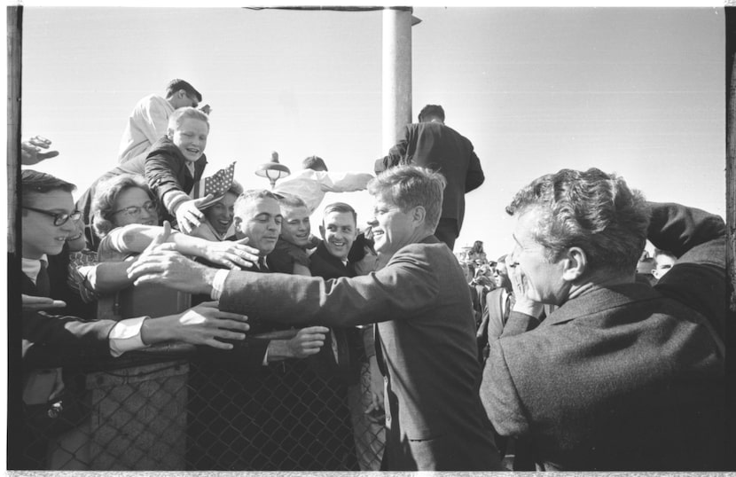 This is one of Bob Jackson's favorite photos of President John Kennedy's arrival at Dallas...
