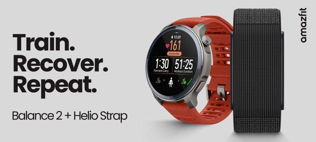 Amazfit Balance 2 smartwatch and Helio Strap screen-free fitness tracker launched in India