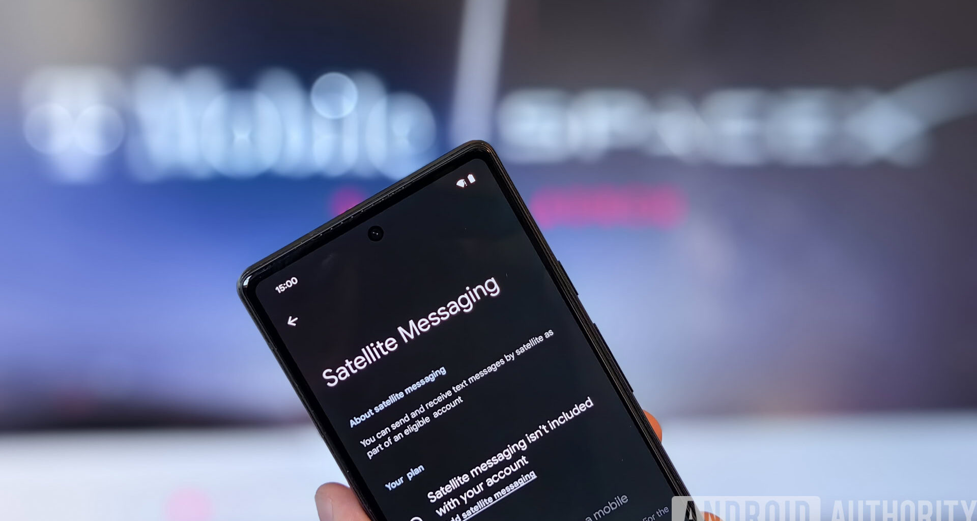 Android satellite messaging settings