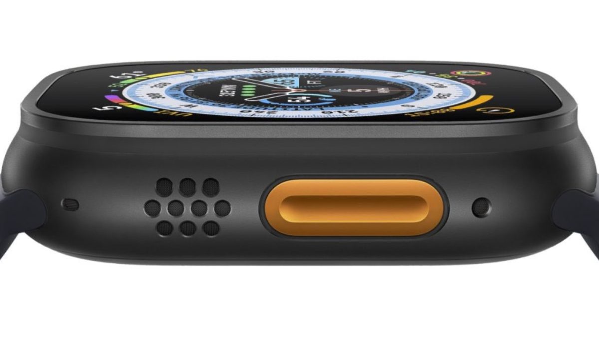 Apple Watch Ultra 3 render showcasing a larger display with slimmer bezels.