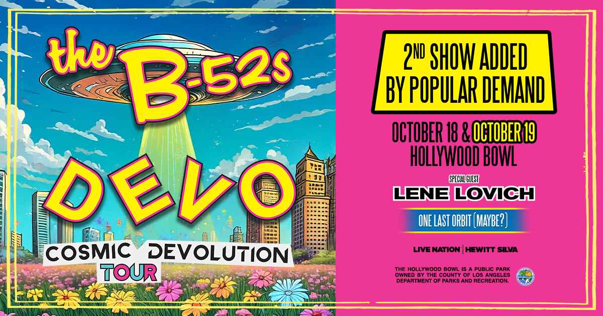 Listen to win two tickets to The B-52’s & Devo 10/19/25