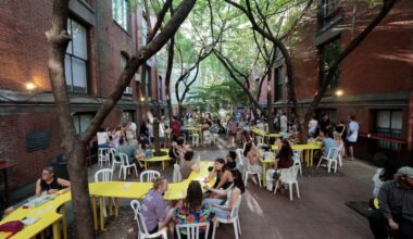 Frankie's Summer Club, set in the courtyard of Furness Hall, in Philadelphia on Friday, August 8, 2025.