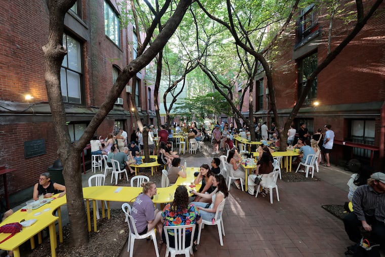 Frankie's Summer Club, set in the courtyard of Furness Hall, in Philadelphia on Friday, August 8, 2025.