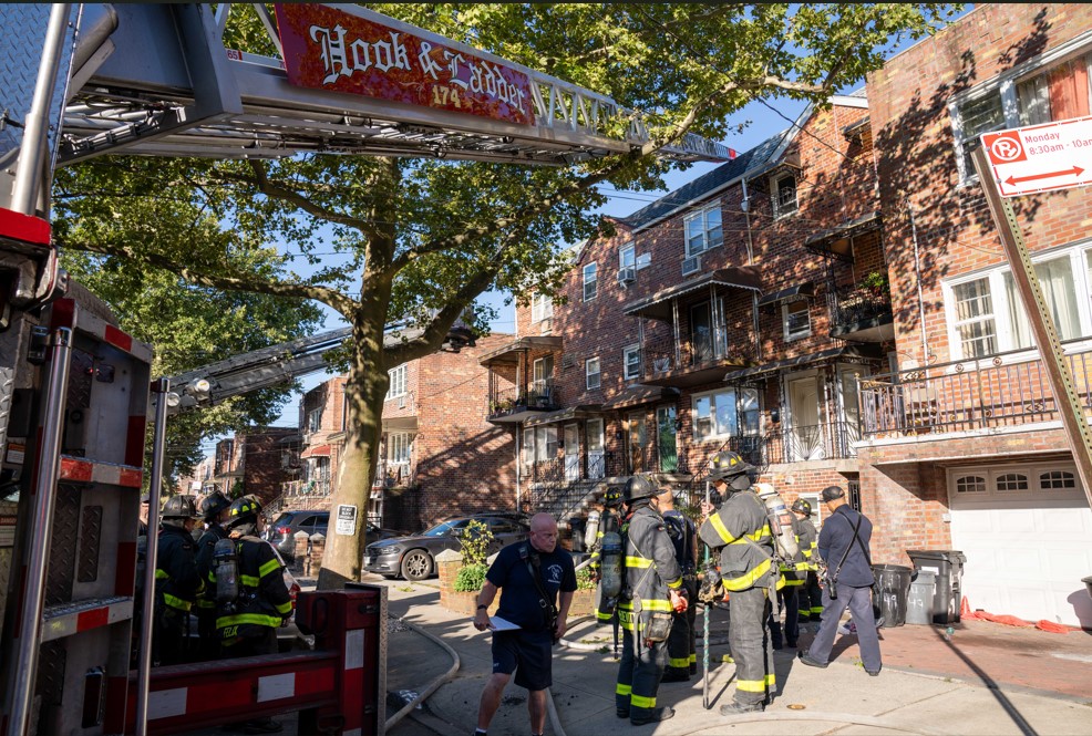 One person is clinging to life following a Brooklyn basement fire Saturday morning