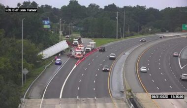 Lem Turner ramp closure continues after semi veers off road near I-95 south