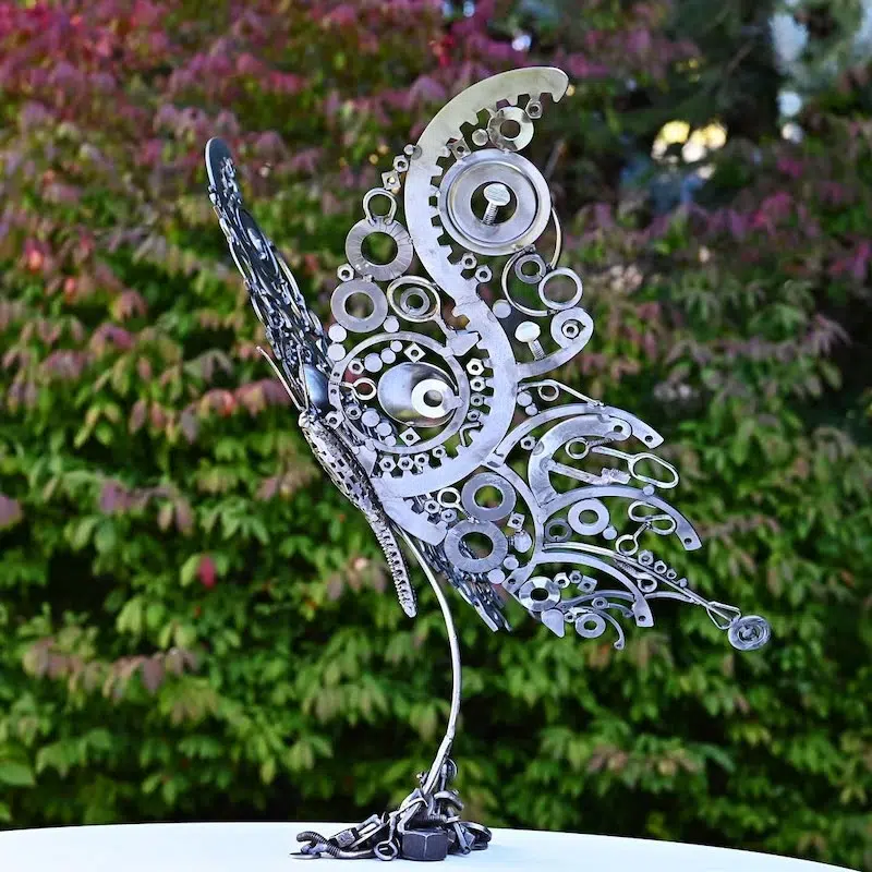 Sculpture of a butterfly by Brian Mock