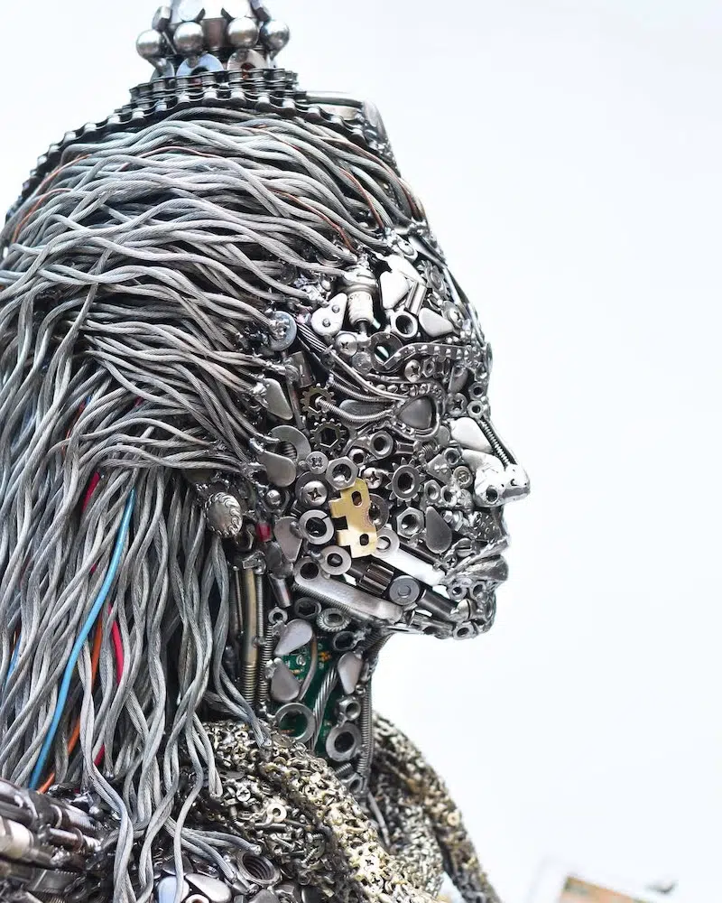 Sculpture of a god by Brian Mock