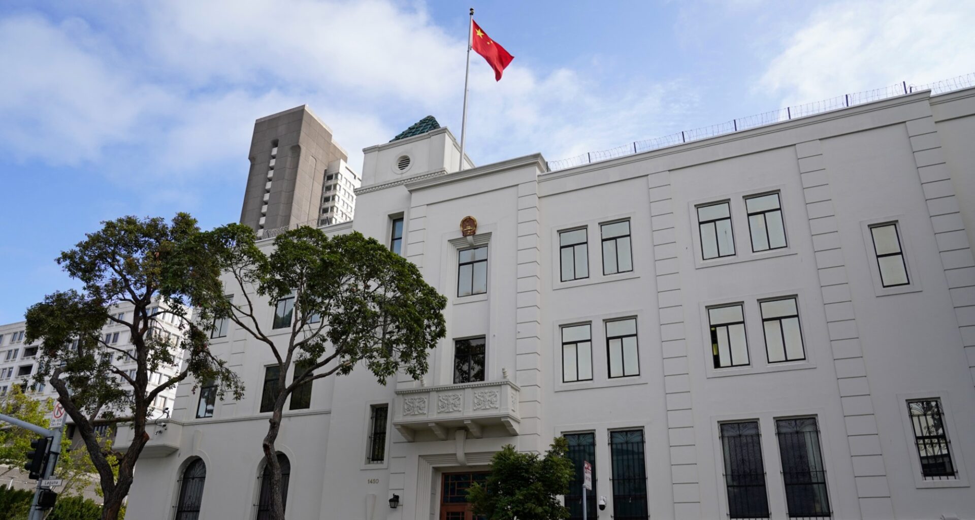 The Chinese consulate building in seen in San Francisco