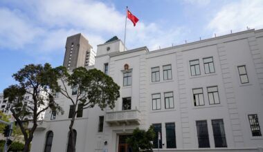 The Chinese consulate building in seen in San Francisco