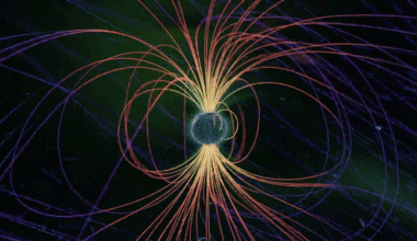 Animation of a simulation created based on the MAGE model's data of how Earth's magnetosphere reacted to being hit by a geospace sotrm in May 2024.