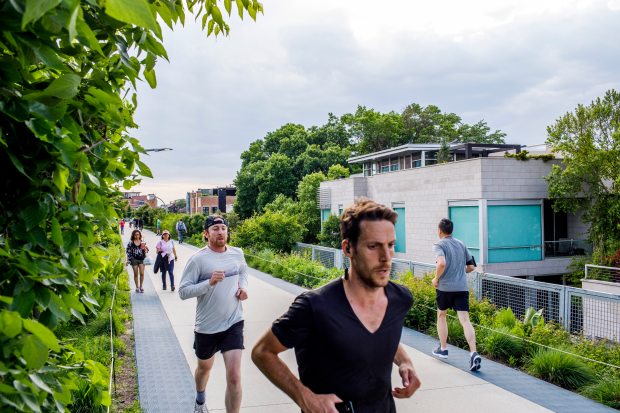Runners use The 606 trail near the 1800 block of...
