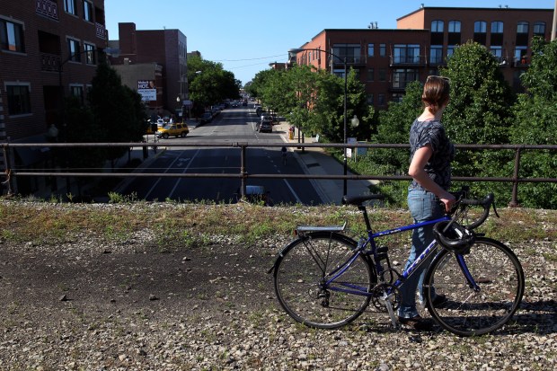 A bike route is proposed for the elevated Bloomingdale Trail...