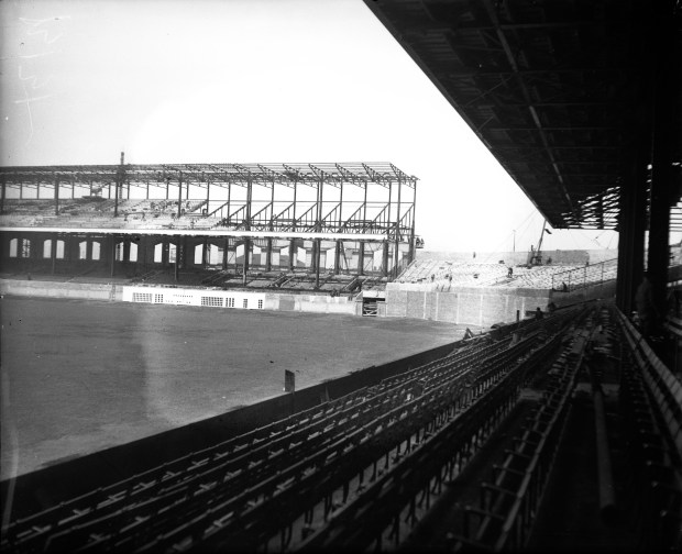 White Sox Park under construction in an undated photo. (Chicago Tribune historical photo)