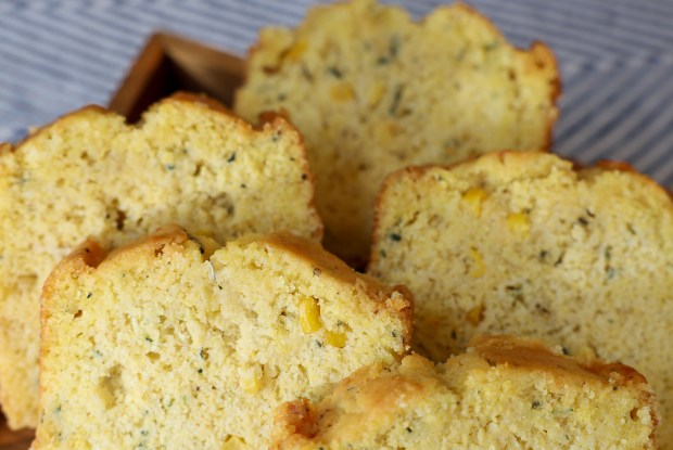 The zucchini cornbread at Elawa Cafe. (Stacey Wescott/Chicago Tribune)