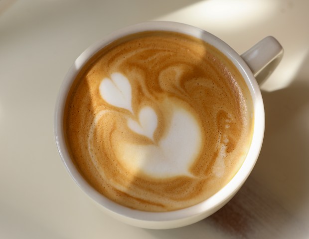 The bourbon vanilla latte at Elawa Cafe. (Stacey Wescott/Chicago Tribune)