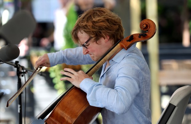 Cellist Alexander Hersh performs at the 10th annual Thirsty Ears...
