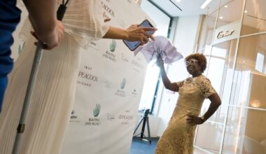 Blind models work the runway at Chicago-area fashion show