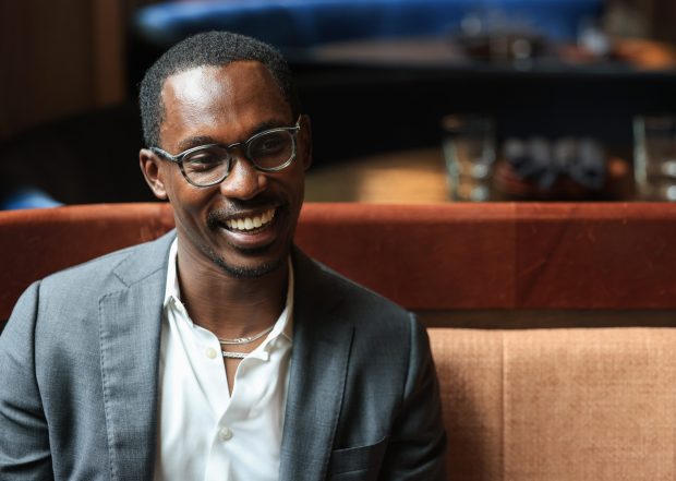 Walter Redmond Burnett III talks during an interview at The Hoxton on Aug. 12, 2025, in Chicago. (John J. Kim/Chicago Tribune)